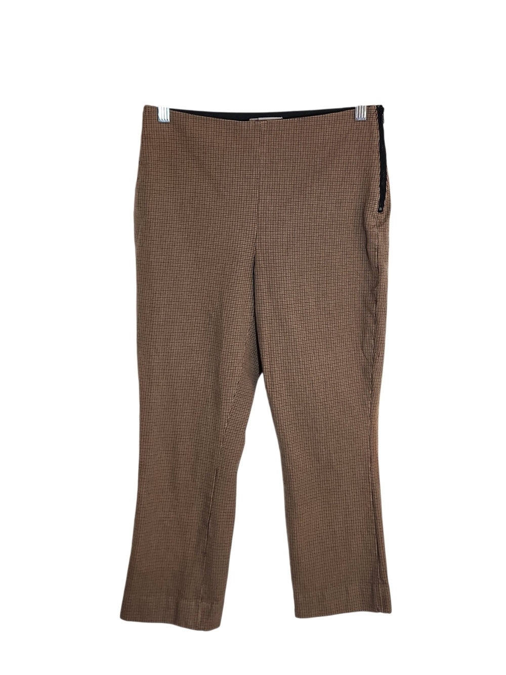 Everlane Brown and Black Mini Houndstooth Cropped Pants Size 8 Flaw